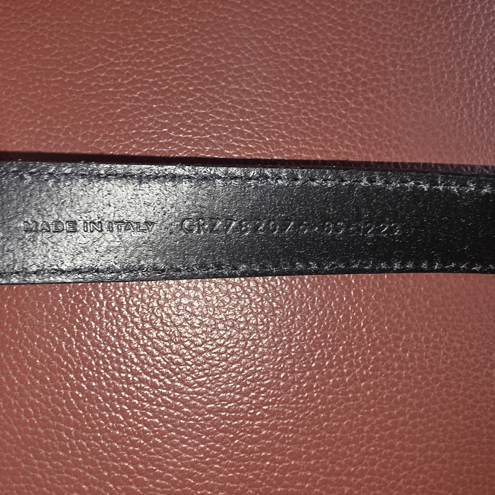 Saint Laurent Cassandre Belt with Square Buckle in Smooth Leather - Picture 3 of 4